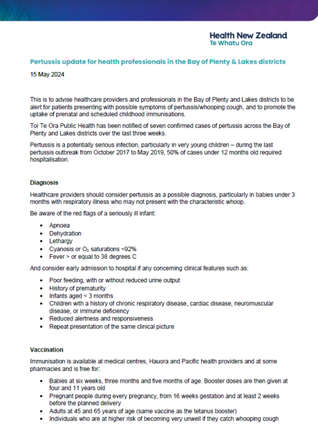 Health NZ Pertussis update 15 May 2024 page 1